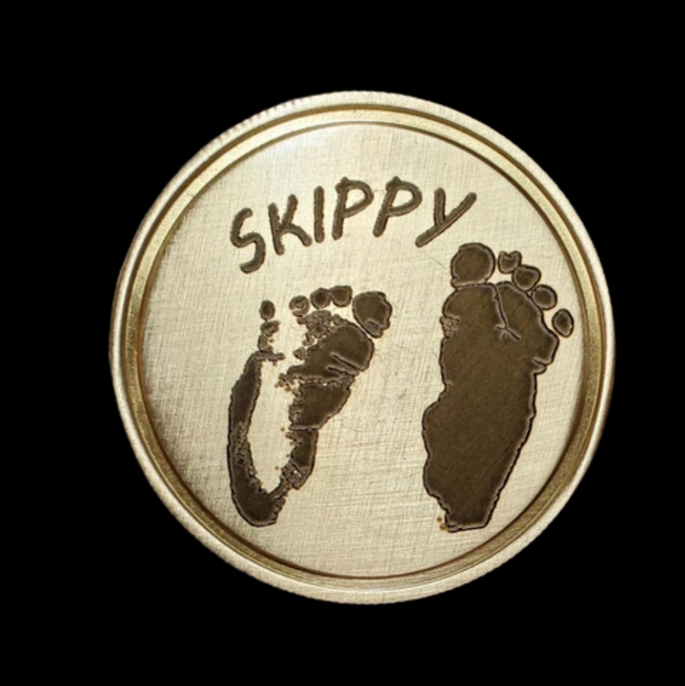 Brass coins,  Laser engraved 40mm